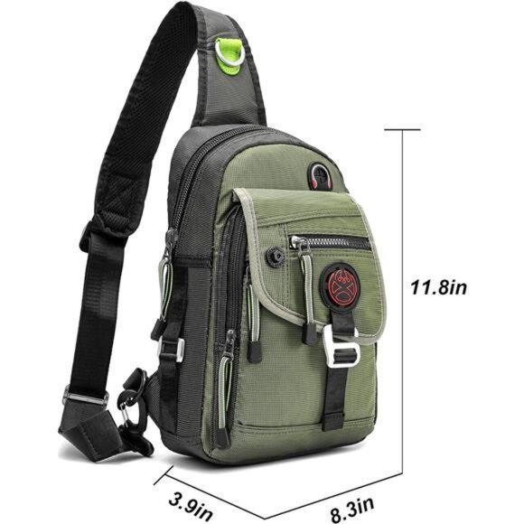 Sling Bag Chest Shoulder Backpack Crossbody Bags for iPad Tablet Outdoor Hiking - Picture 6 of 8